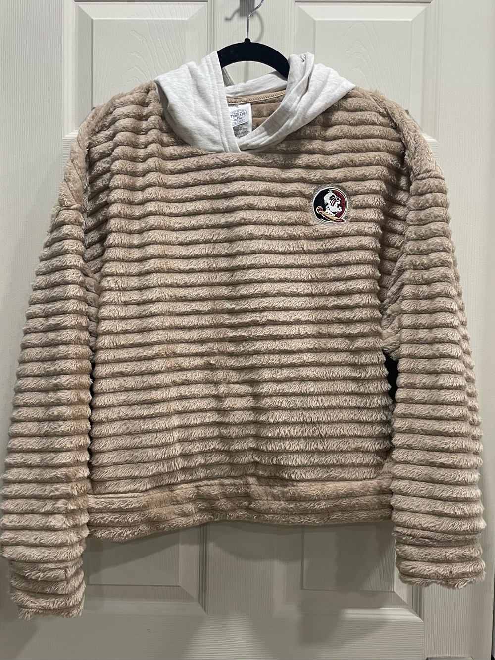 NWT NCAA Florida State FSU Seminoles Women's Oatmeal Fashion Hooded Sweatshirt
